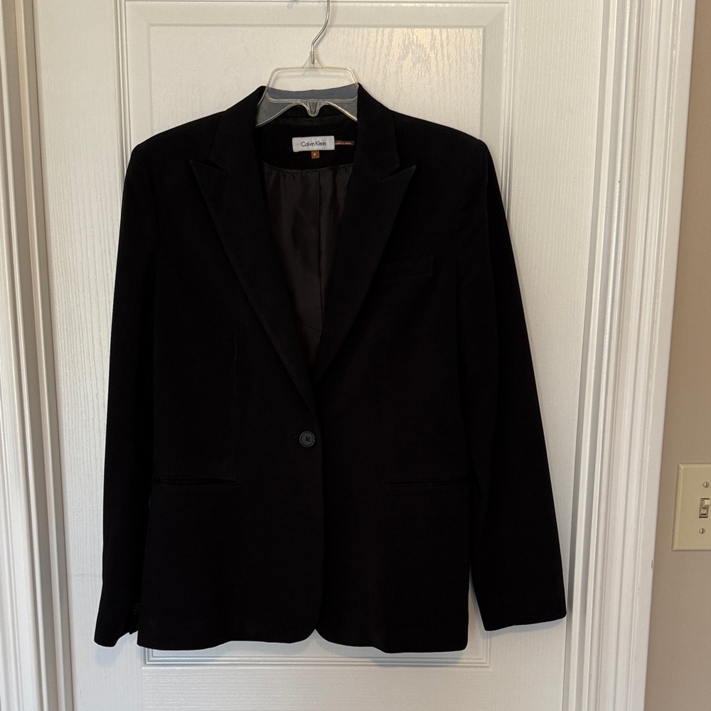 Calvin Klein Women's Black Blazer Size 8